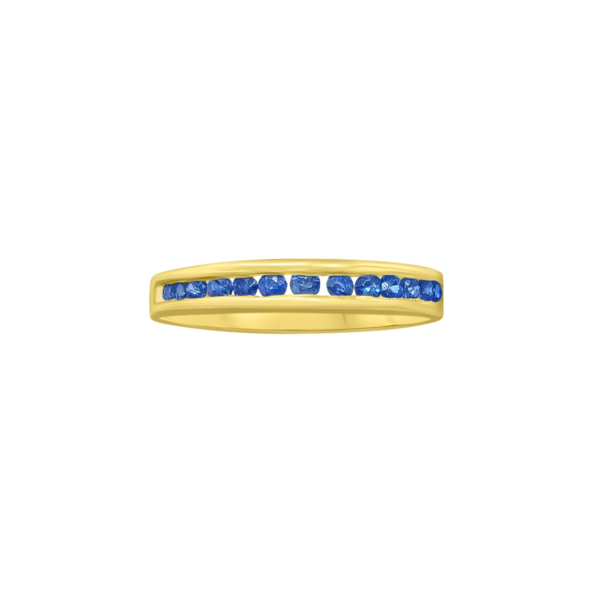 Sapphire Stackable Ring 14k Yellow Gold