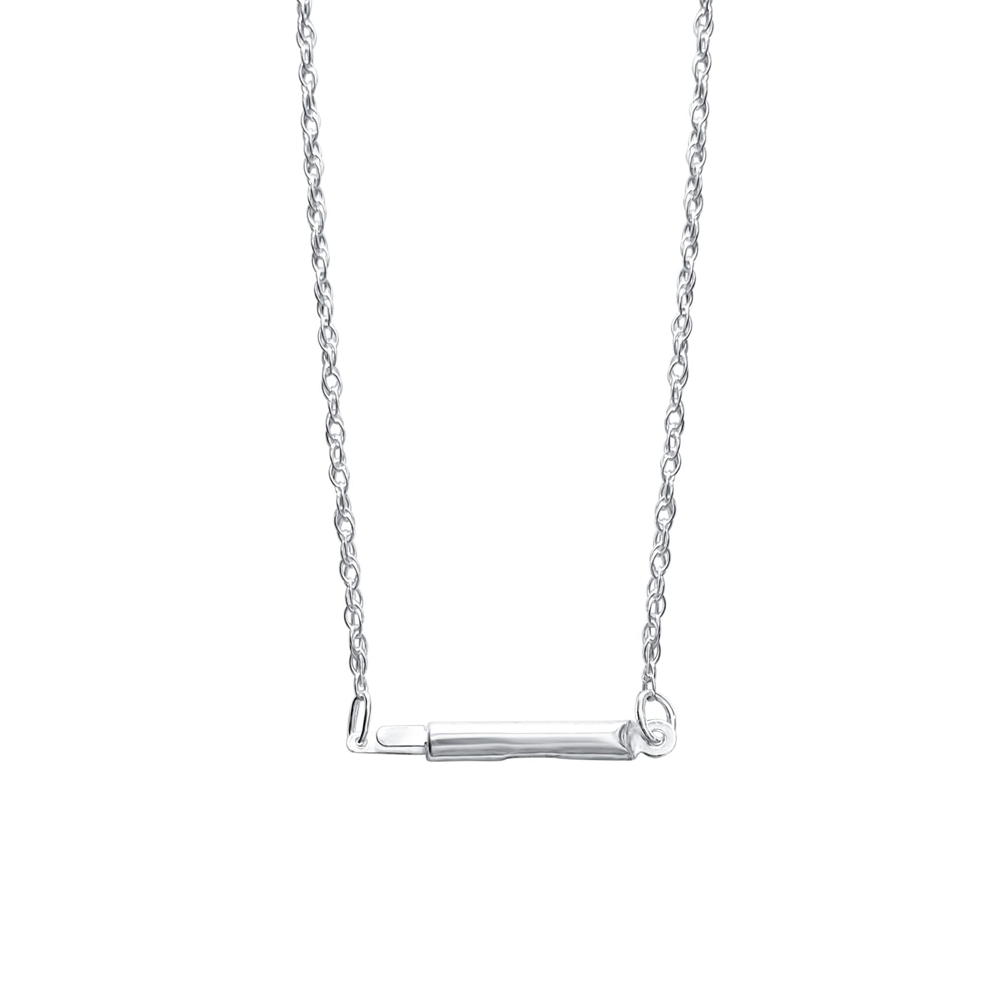Sterling Silver Add A Bead Chain Threader Necklace - 7" 18" 20" 24" 27"