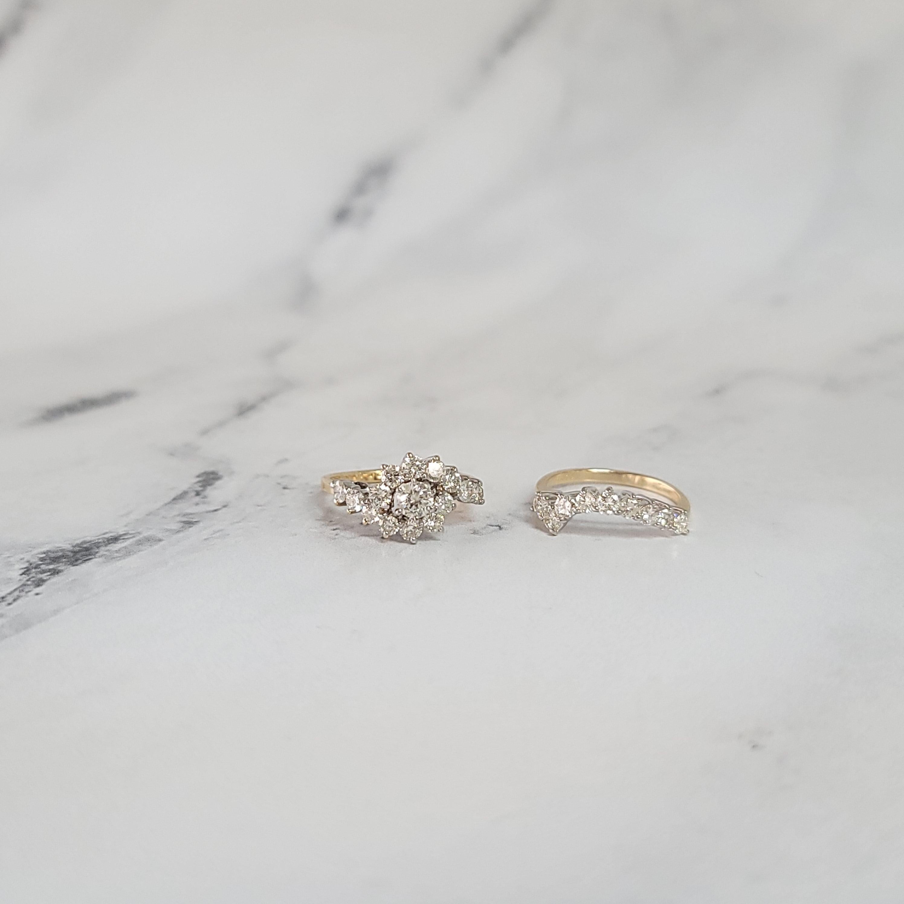 Two Carat Diamond Wedding Ring Set