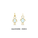 Vintage Baby Birthstone Charms in 14k Yellow Gold