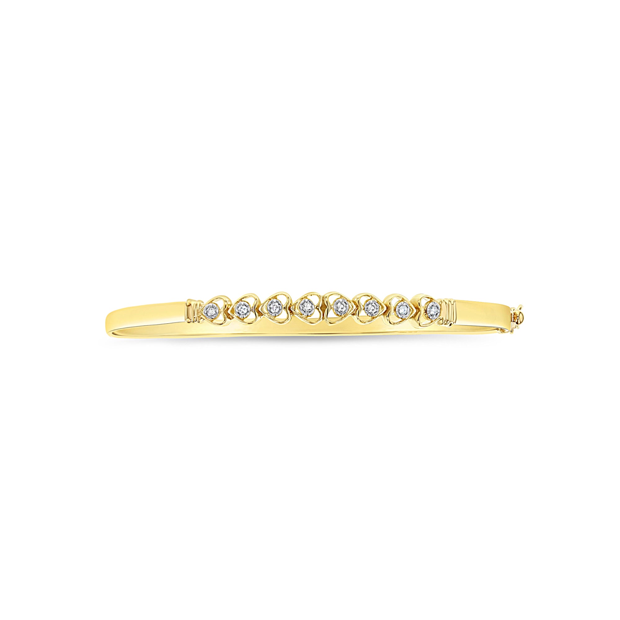 Heart Shaped Diamond Bangle