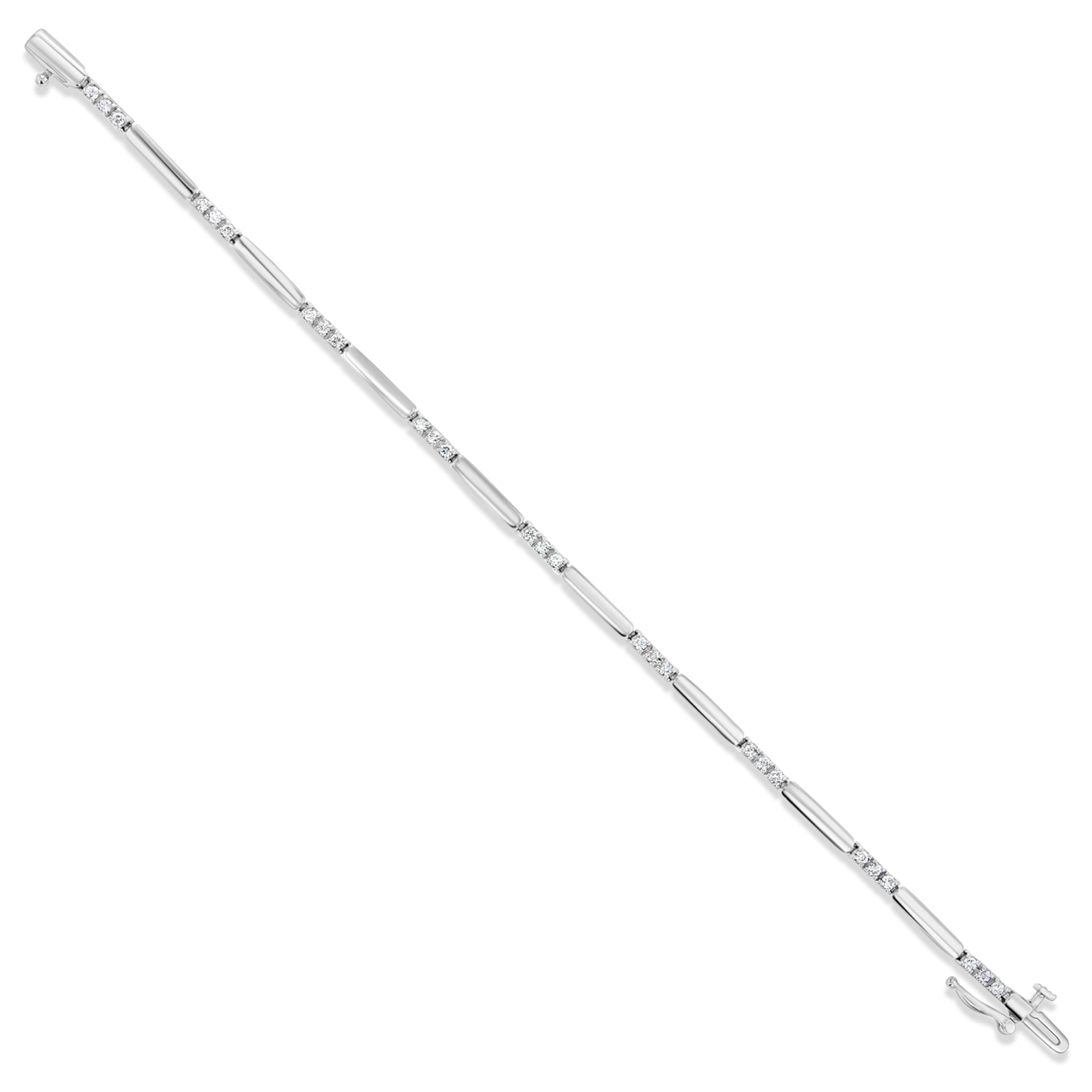 Dainty Diamond Tennis Bracelet .55cttw 14k White Gold