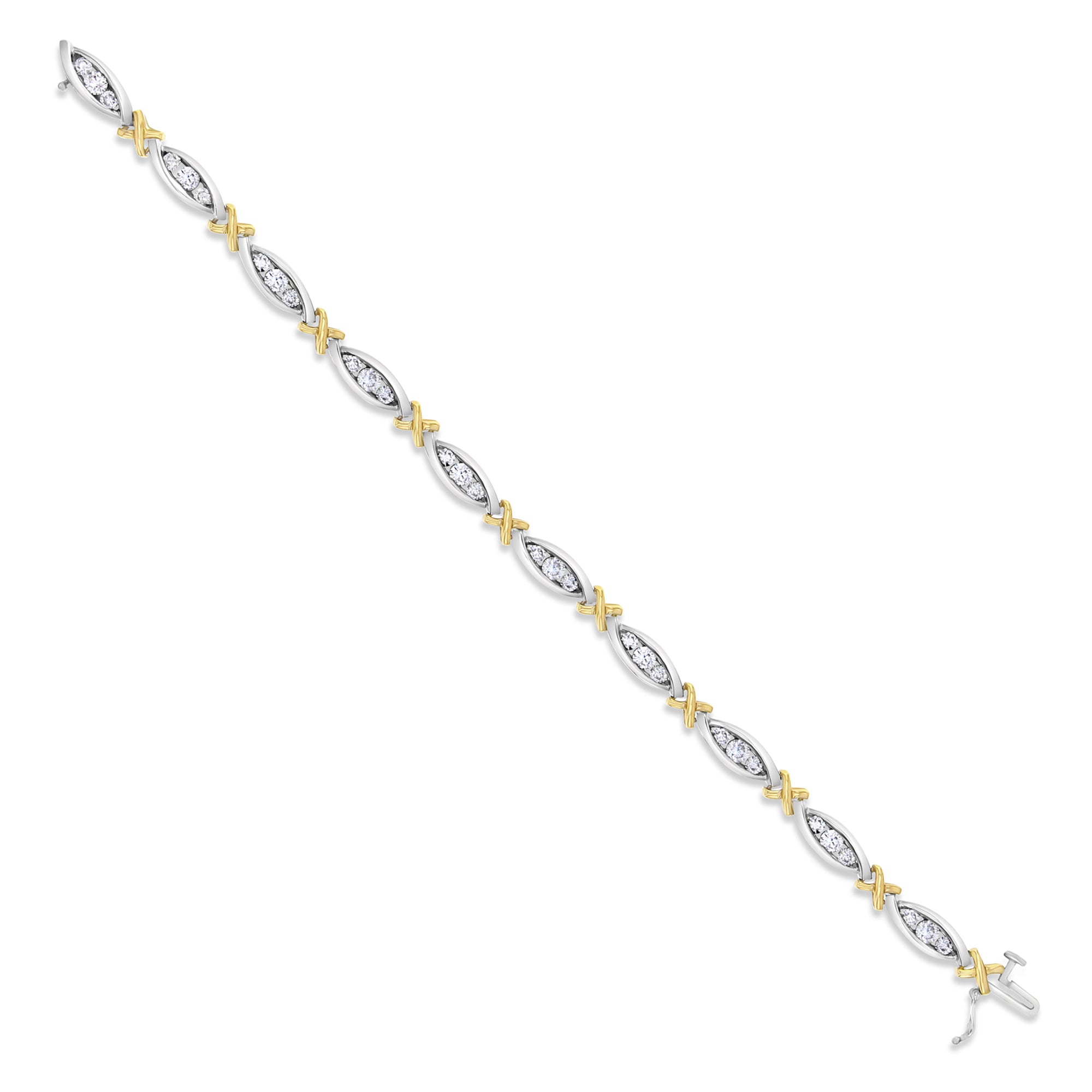 Bracelet de tennis en diamant 3 carats « X »