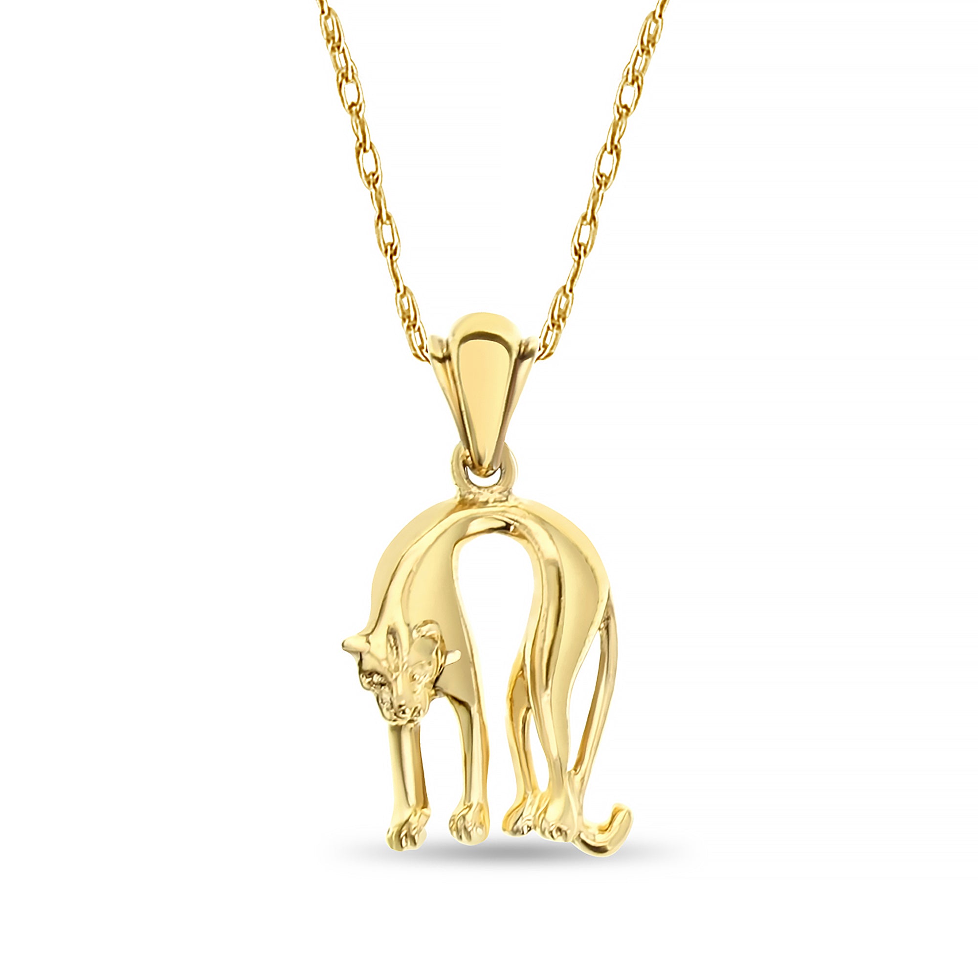 Polished Panther Necklace 18k Yellow Gold