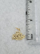 #1 Lady Gold Charm with Diamond Cuts