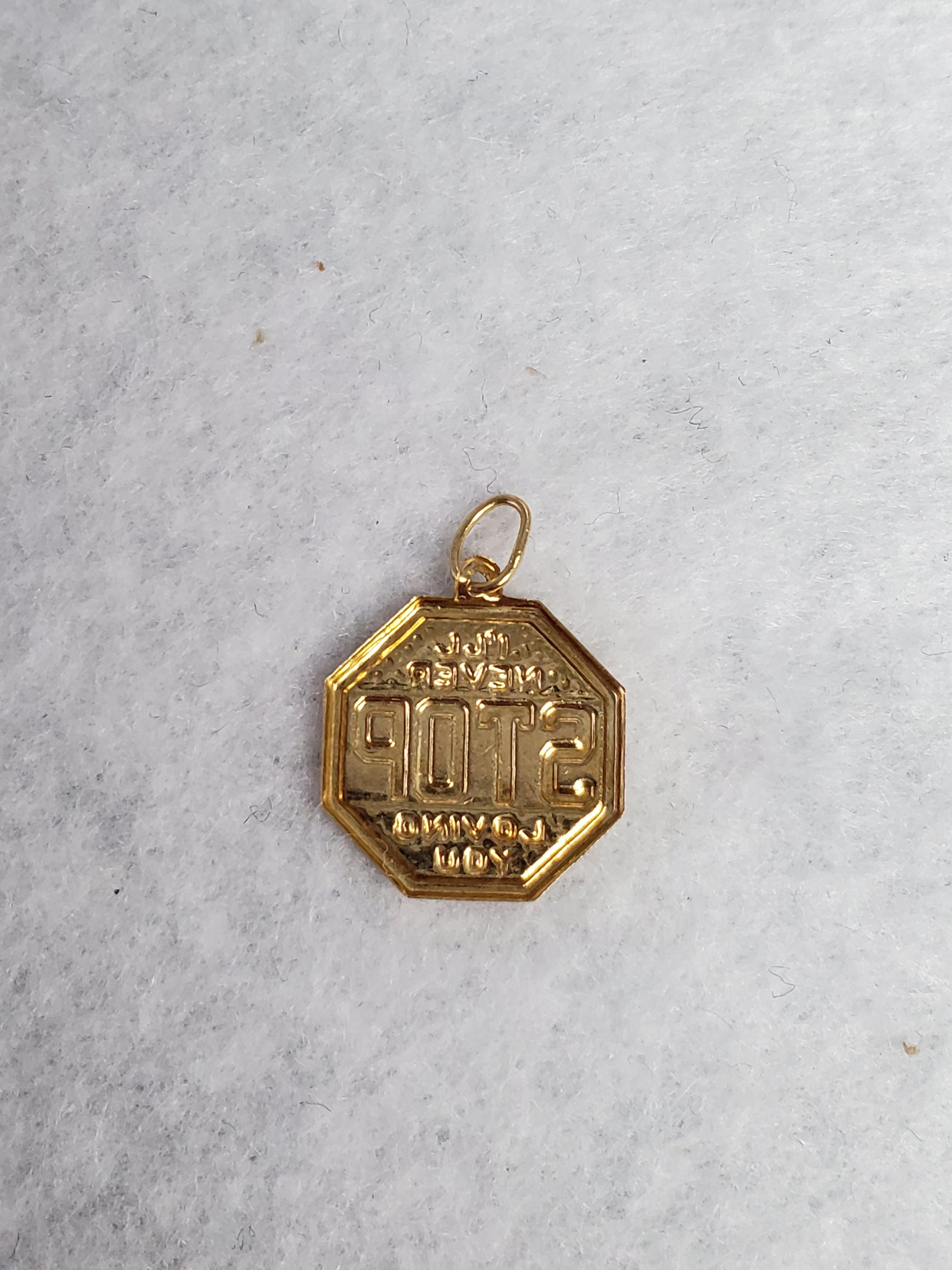 I'll Never Stop Loving You 14k Gold Charm