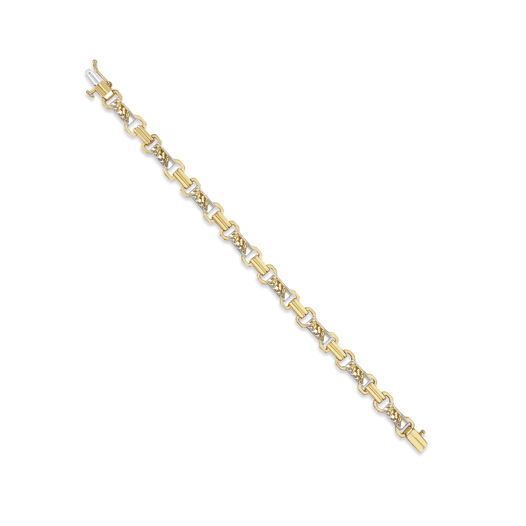 Panther Design on Mother of Pearl Link Bracelet