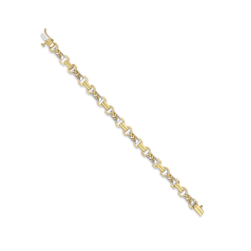 Panther Design on Mother of Pearl Link Bracelet