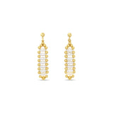 Rice Pearl Drop/Dangling Earrings 14k Yellow Gold