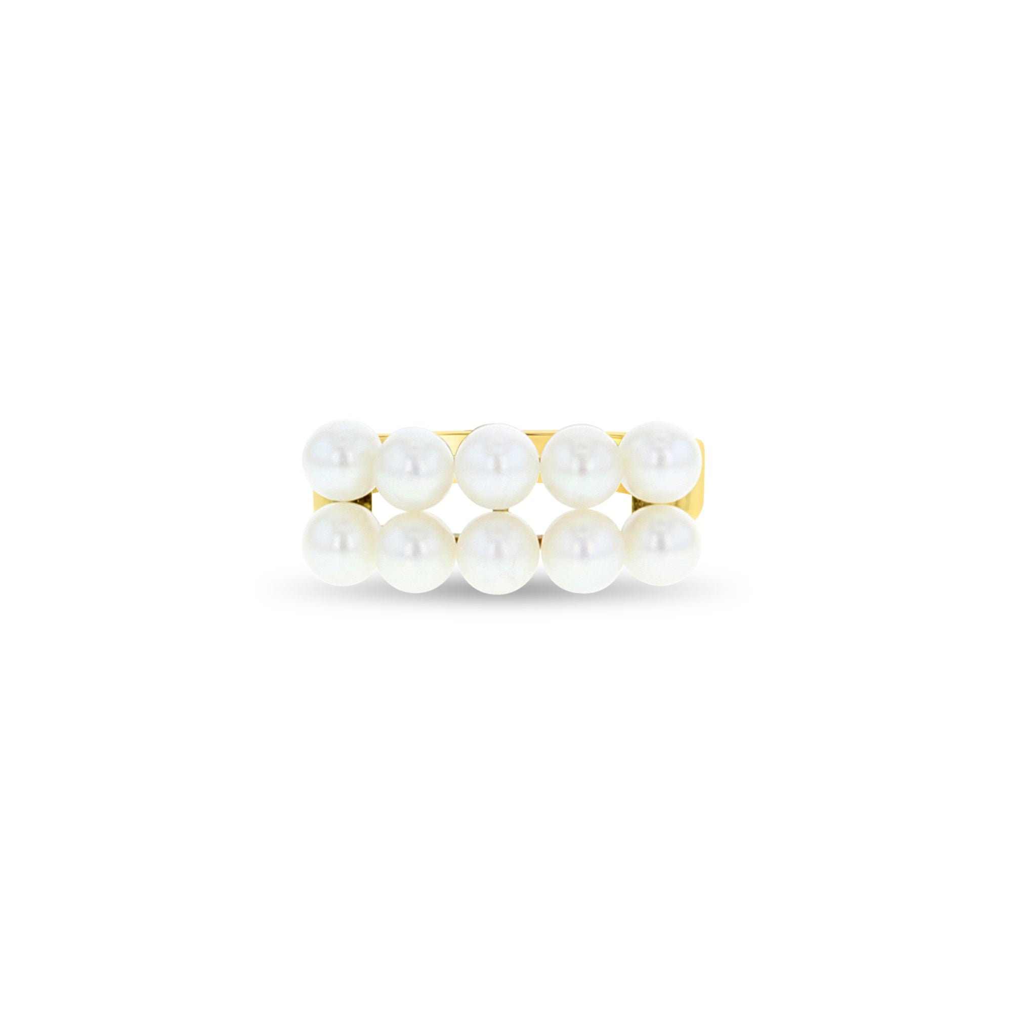 Freshwater Pearl Cluster Ring 14k Yellow Gold