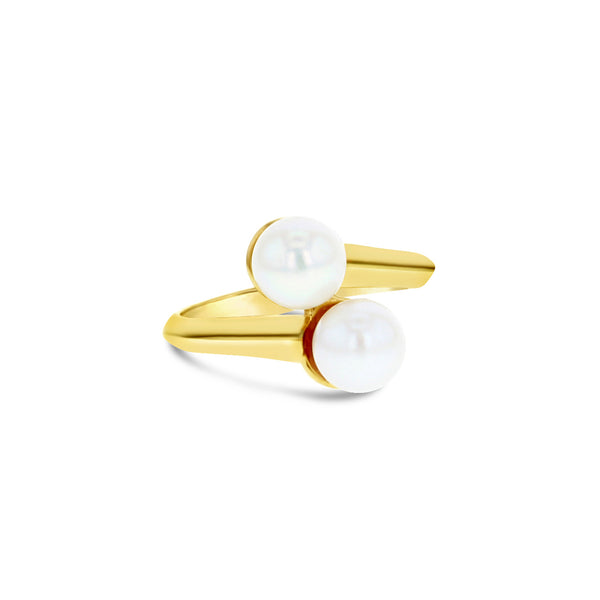 Pearl Cluster Ring 7mm 14k Yellow Ring