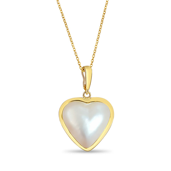 Mother of Pearl Heart Shaped Necklace