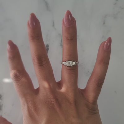 Princess Cut Three-Stone Diamond Engagement Ring