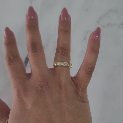 Princess Cut Diamond Wedding Band