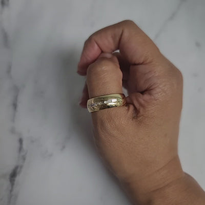 Mens Baguette Diamond Wedding Band .50cttw 14k Yellow Gold