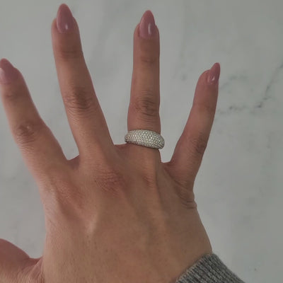 2 Carat Diamond Pave Wedding Band 18k White Gold