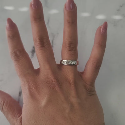 5MM Princess Cut Channel Wedding Band