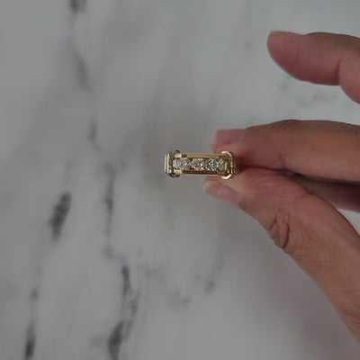 1 Carat Five Stone Diamond Wedding Band