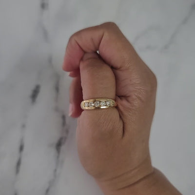 Mens Diamond Wedding Band .82cttw 14k Yellow Gold