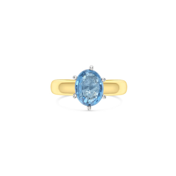 One Carat London Blue Topaz Engagement Ring