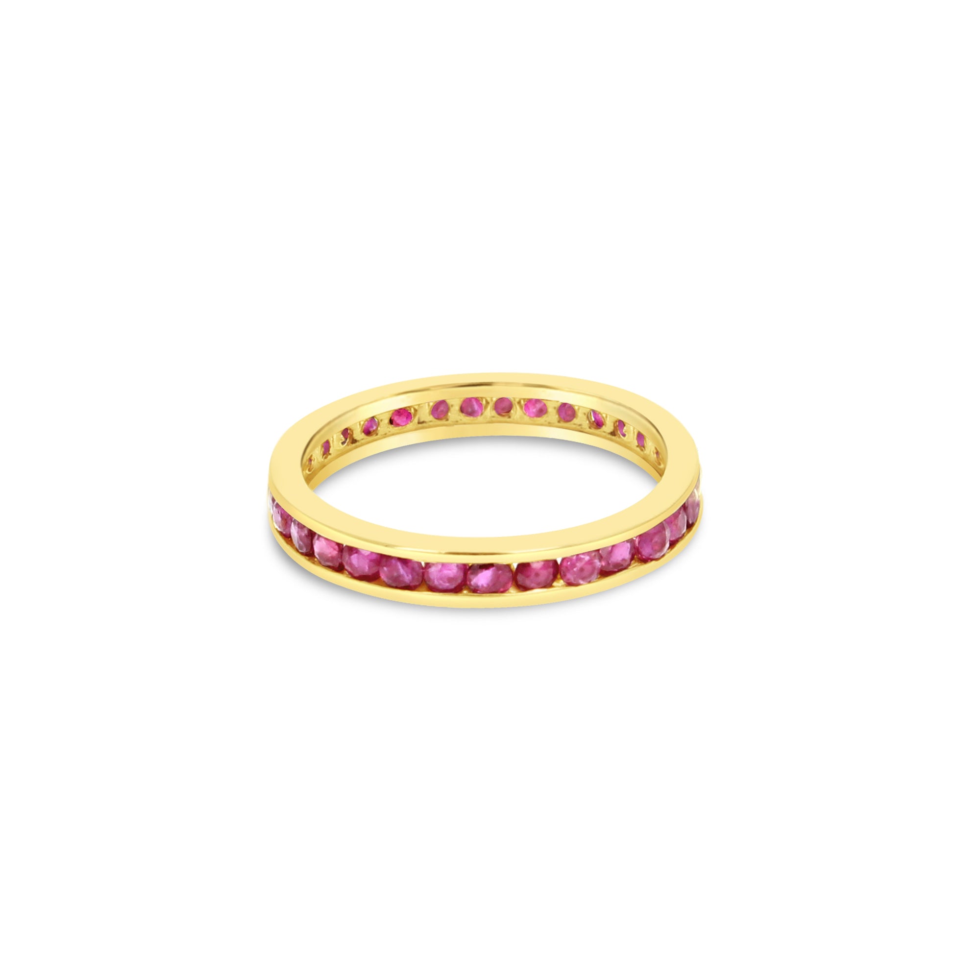 Half Carat Eternity Ruby Wedding Band Channel Set Ring