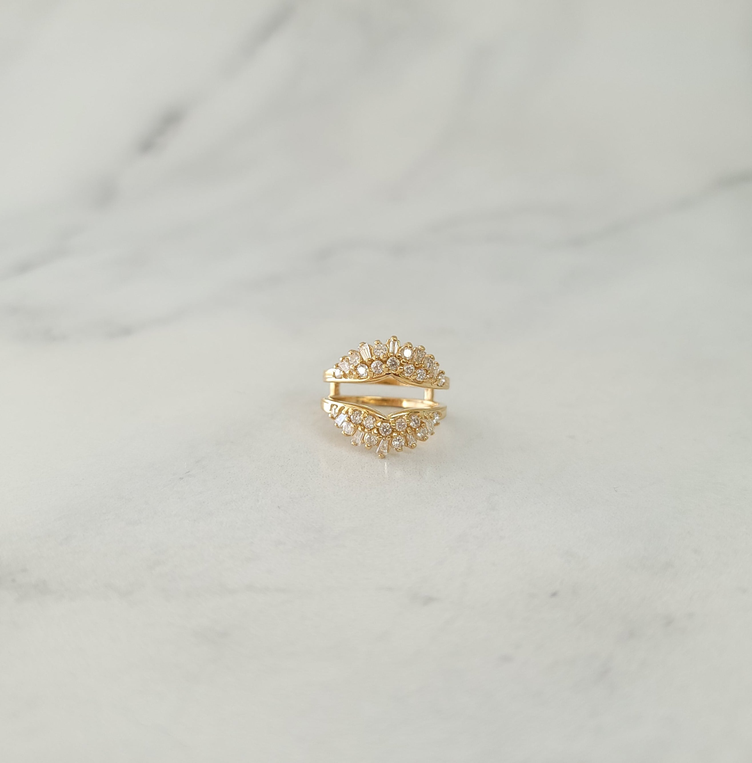 One Carat Baguette Cluster Ring Enhancer