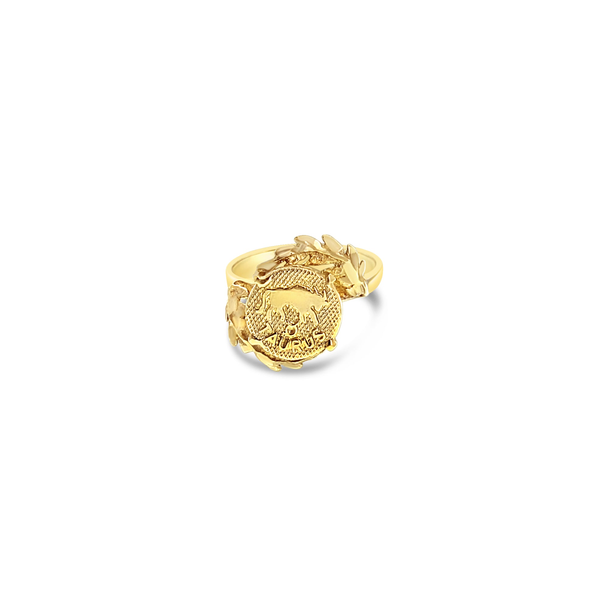 Taurus or Sagitarius Zodiac Gold Ring