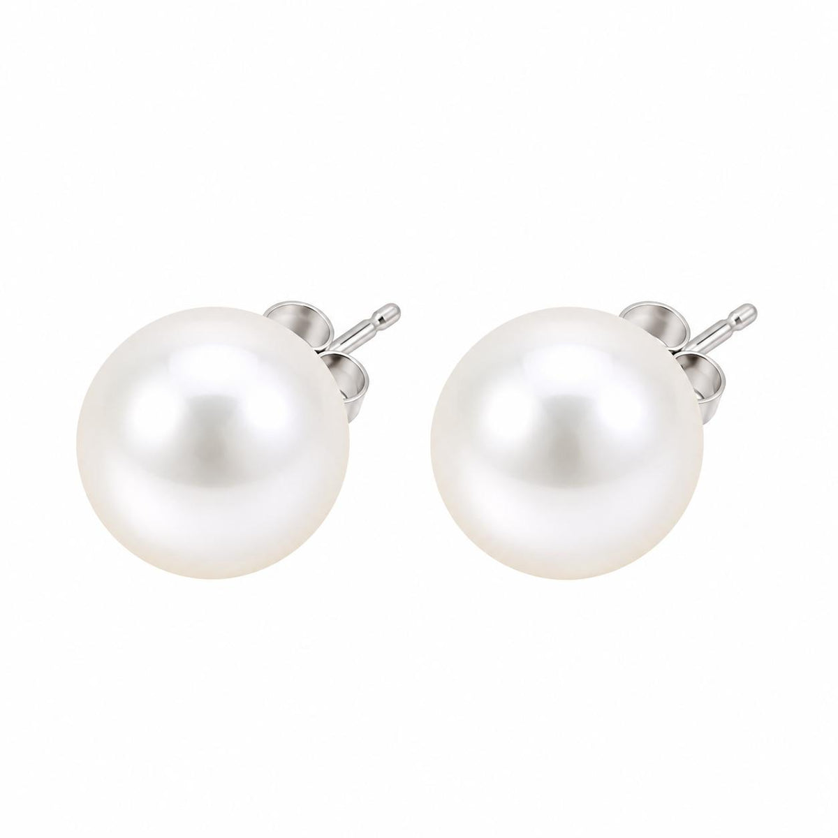 8MM - 8.5MM Cultured Pearl Studs 14k White Gold