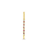 S Style Ruby Diamond Bangle Bracelet .50cttw 14k Yellow Gold