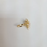 Freshwater Pearl Grape Cluster Cocktail Ring with Small Diamonds 14k Yellow Gold