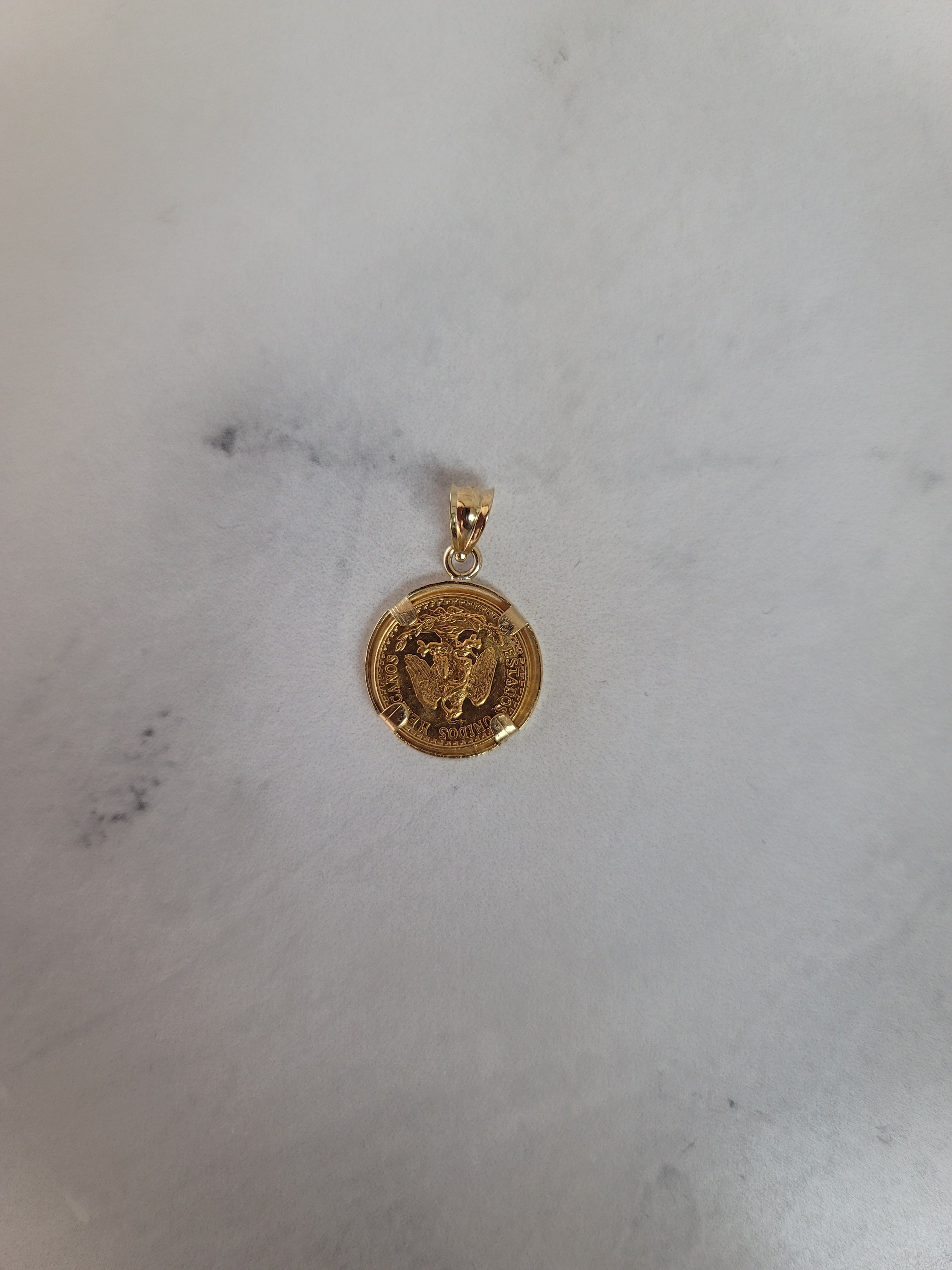 1945 Dos Pesos Mexican Gold Coin Necklace