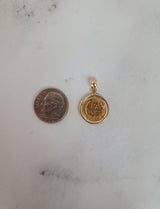 Pure Gold 2 Pesos Coin Necklace