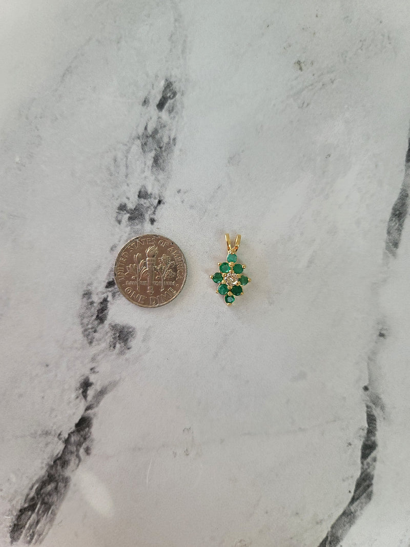 Emerald & Diamond Grape Cluster Necklace