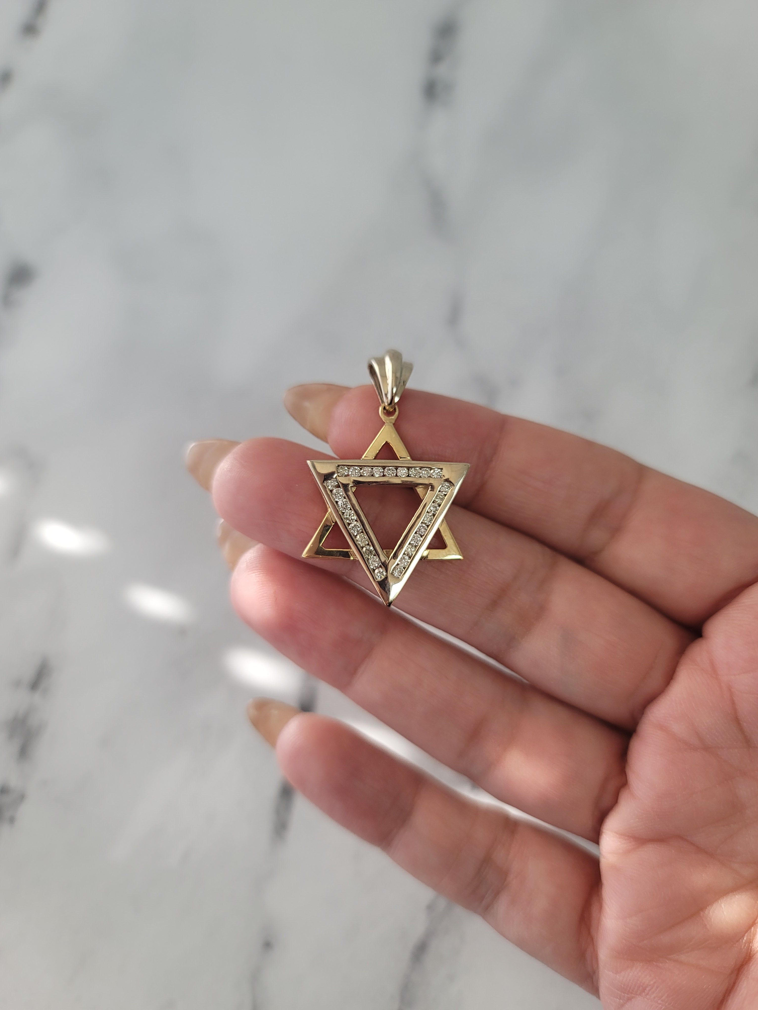 Polished Jewish Star of David Necklace