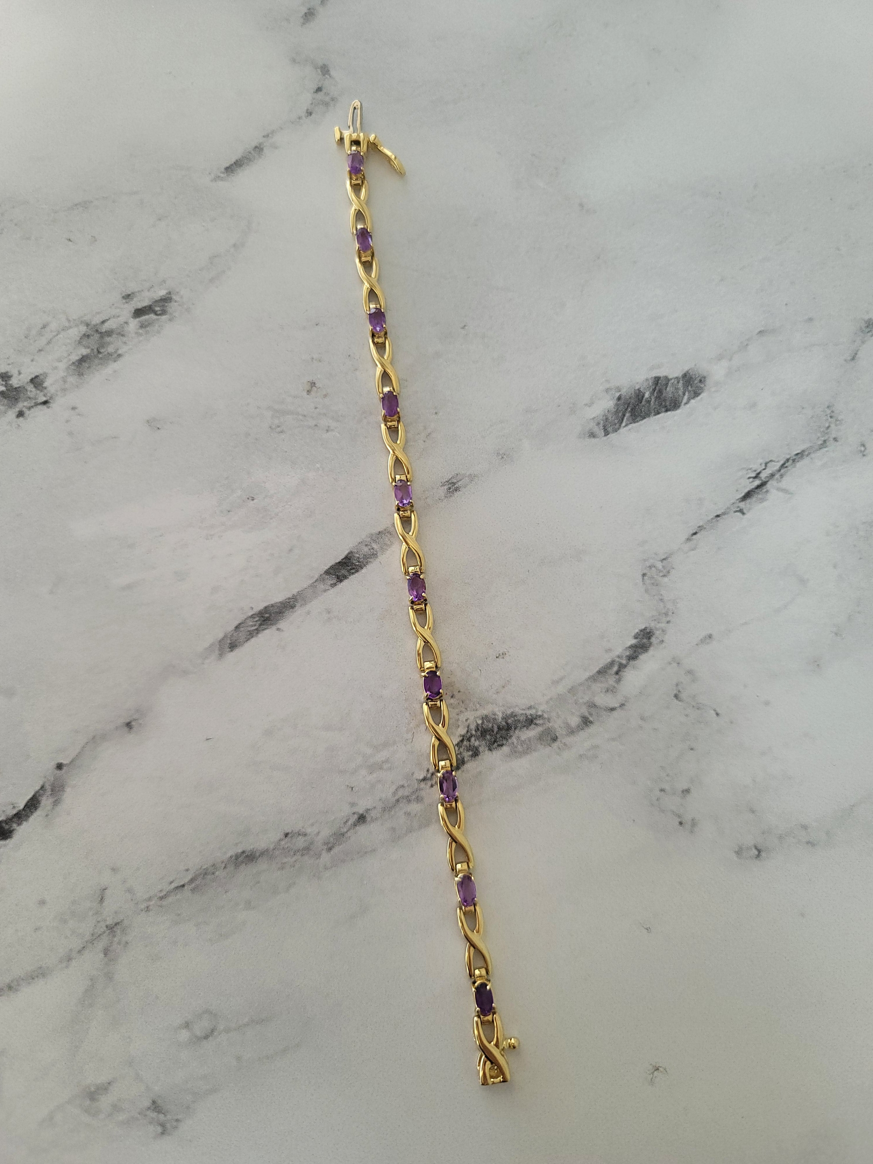 2 Carat X Style Amethyst Tennis Bracelet