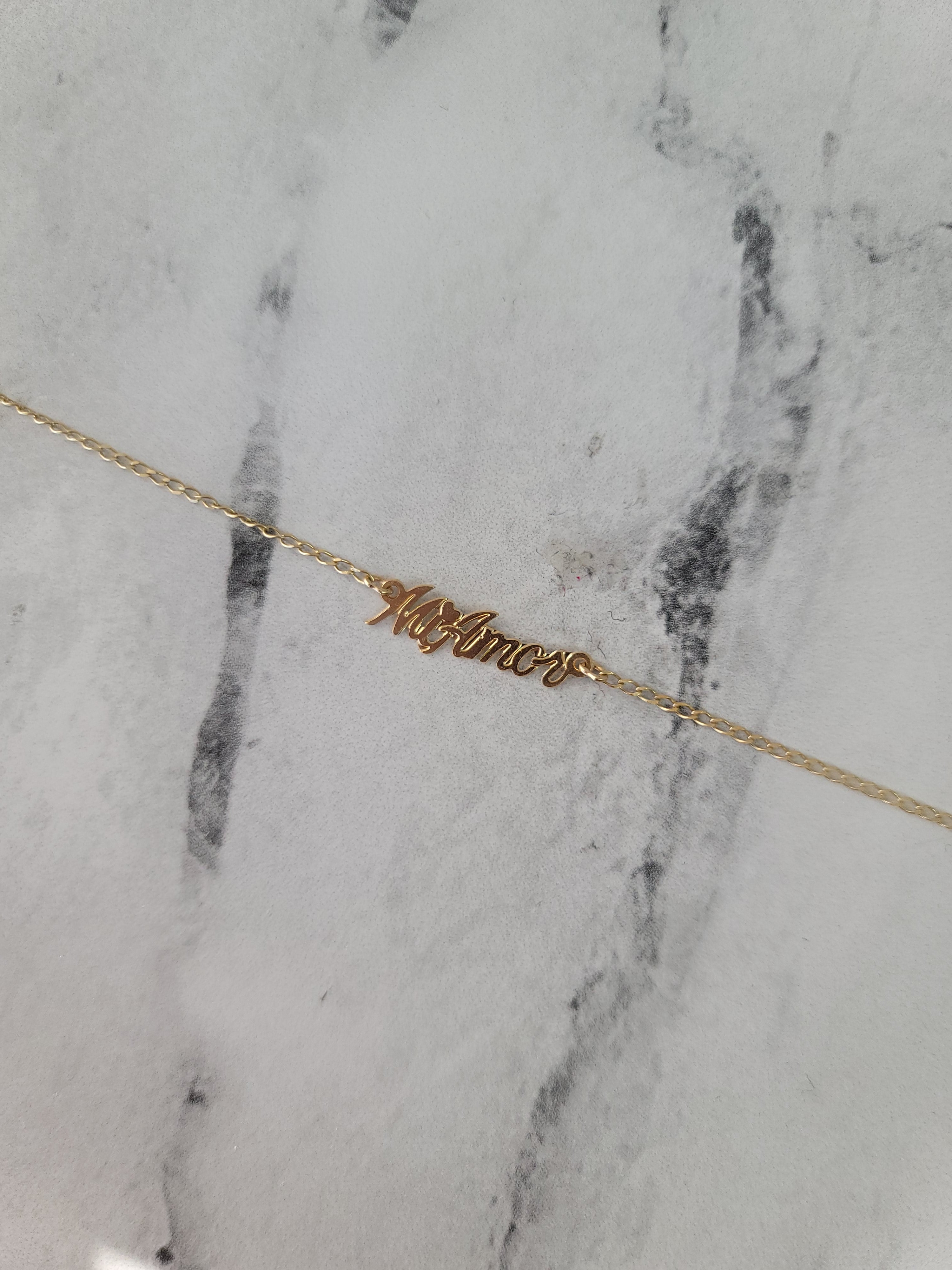 Mi Amor Gold Anklet 14k Yellow Gold