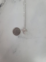 Dainty Small Diamond Necklace .92cttw 14k White Gold