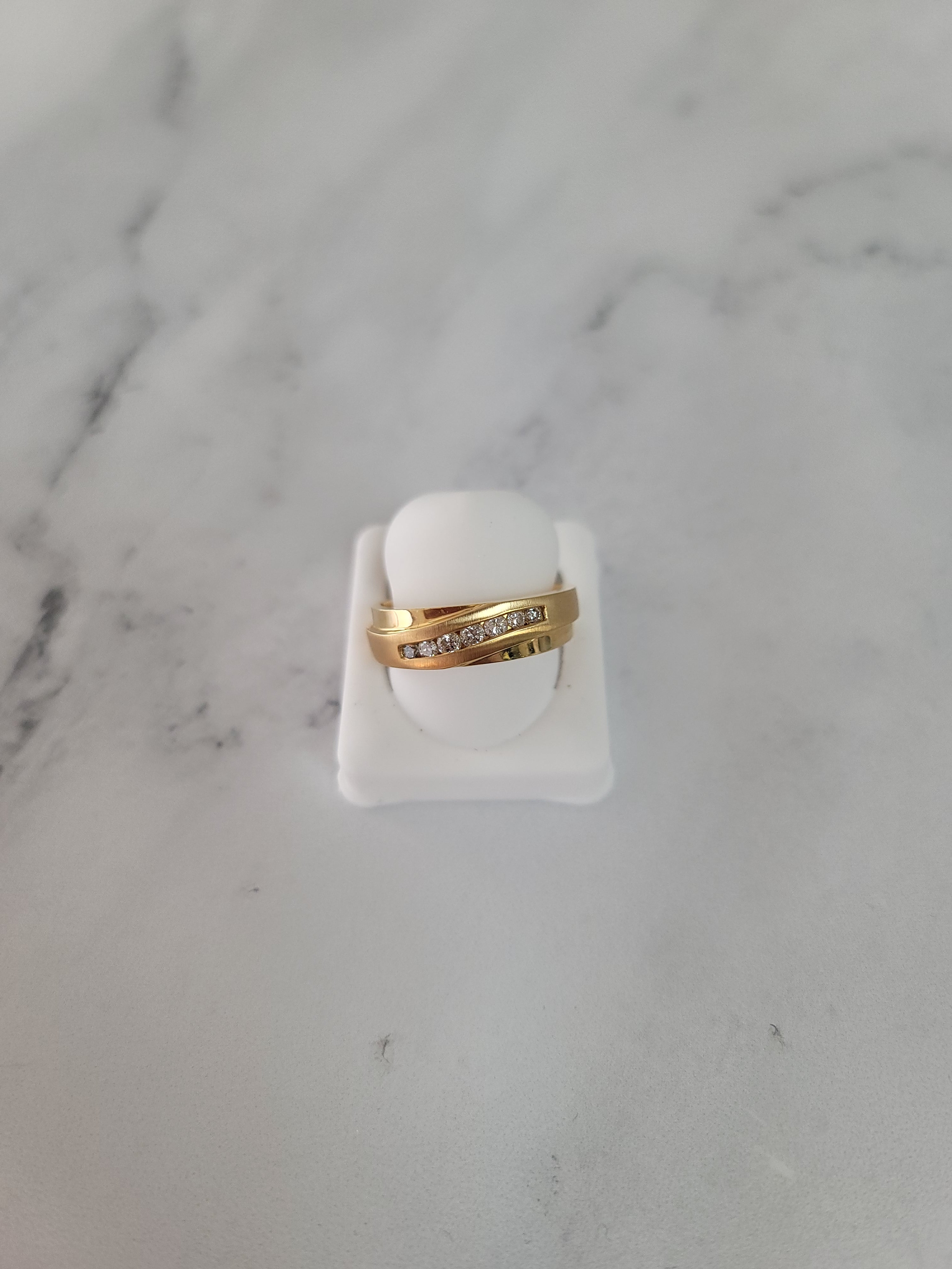 Mens Diamond Wedding Band .35cttw 10k Yellow Gold