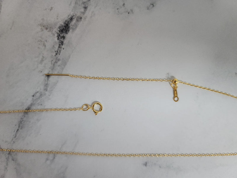 Solid 14k Yellow Gold Add A Bead Threader Chain