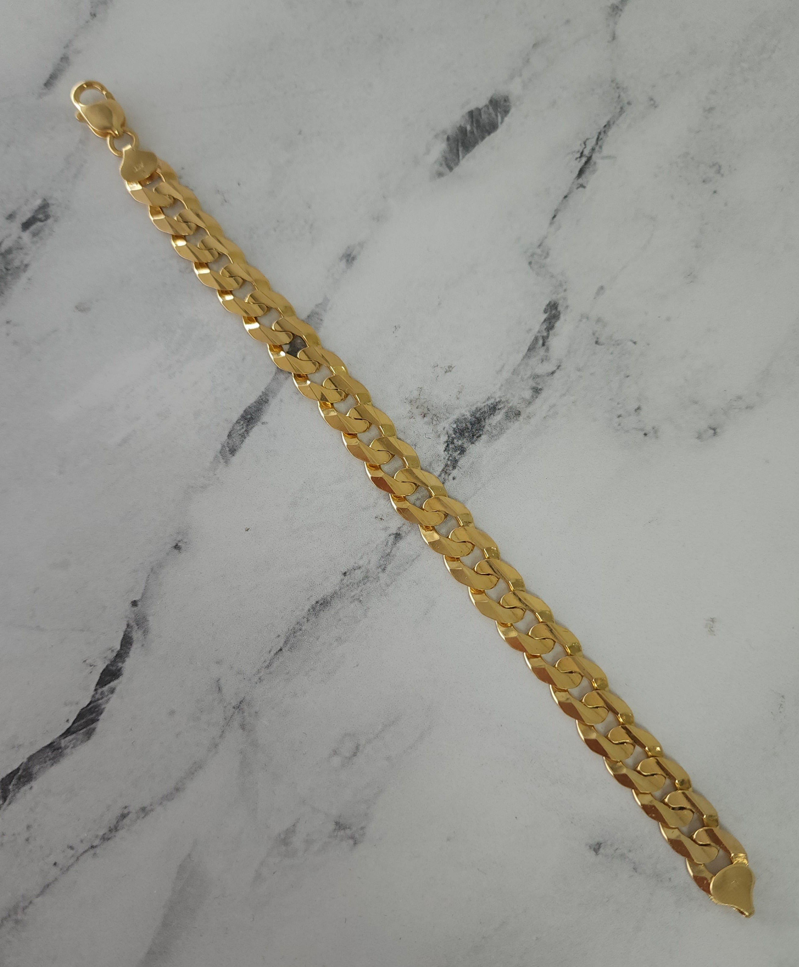 Cuban Link Gold Bracelet 14k Yellow Gold