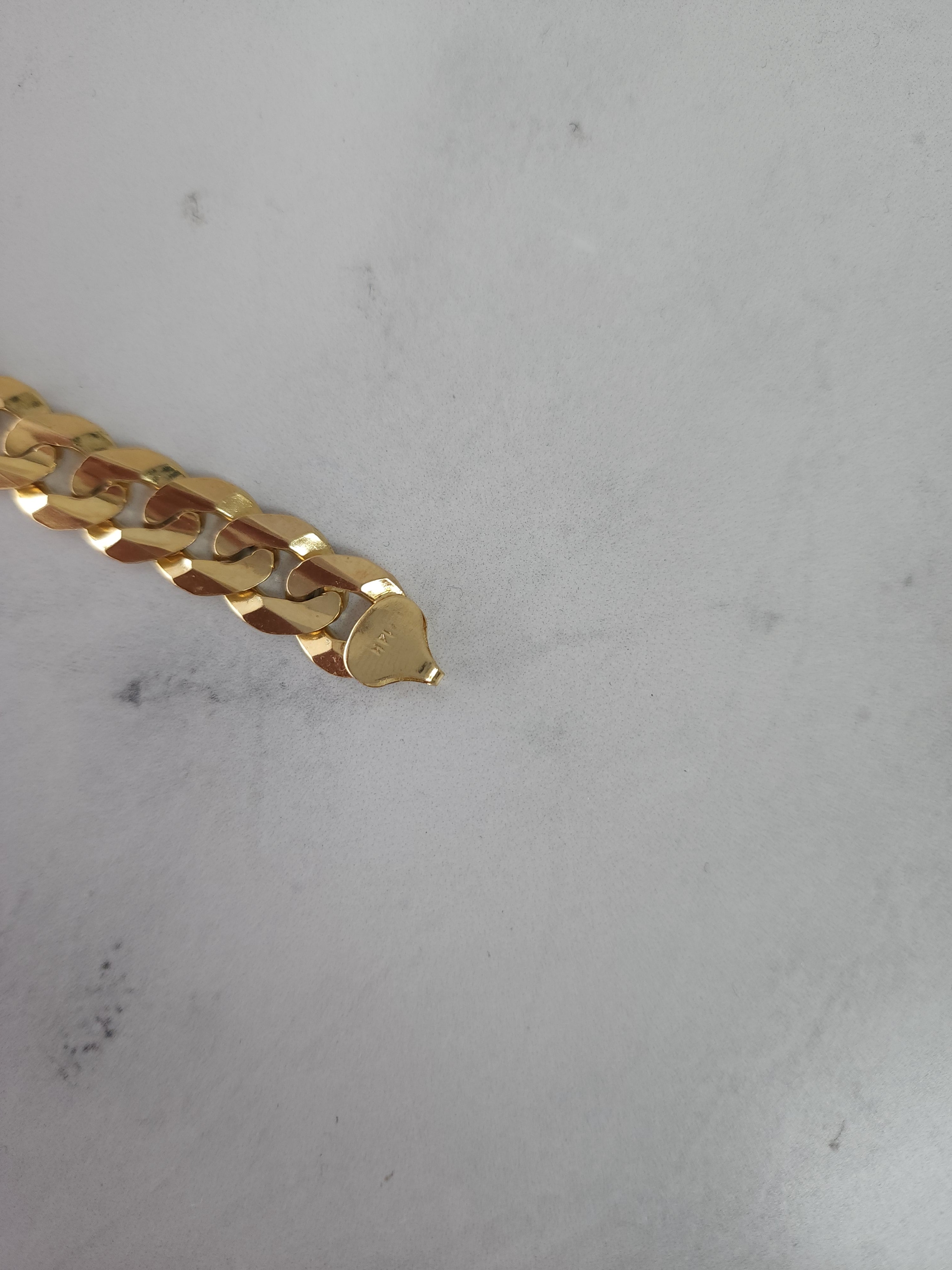 Cuban Link Gold Bracelet 14k Yellow Gold