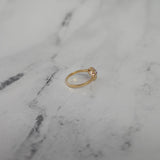 Heart Dahped Ruby Diamond Pave Ring 10k Yellow Gold