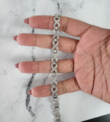 3 Carat Infiniti Diamond Link Tennis Bracelet 14k White Gold