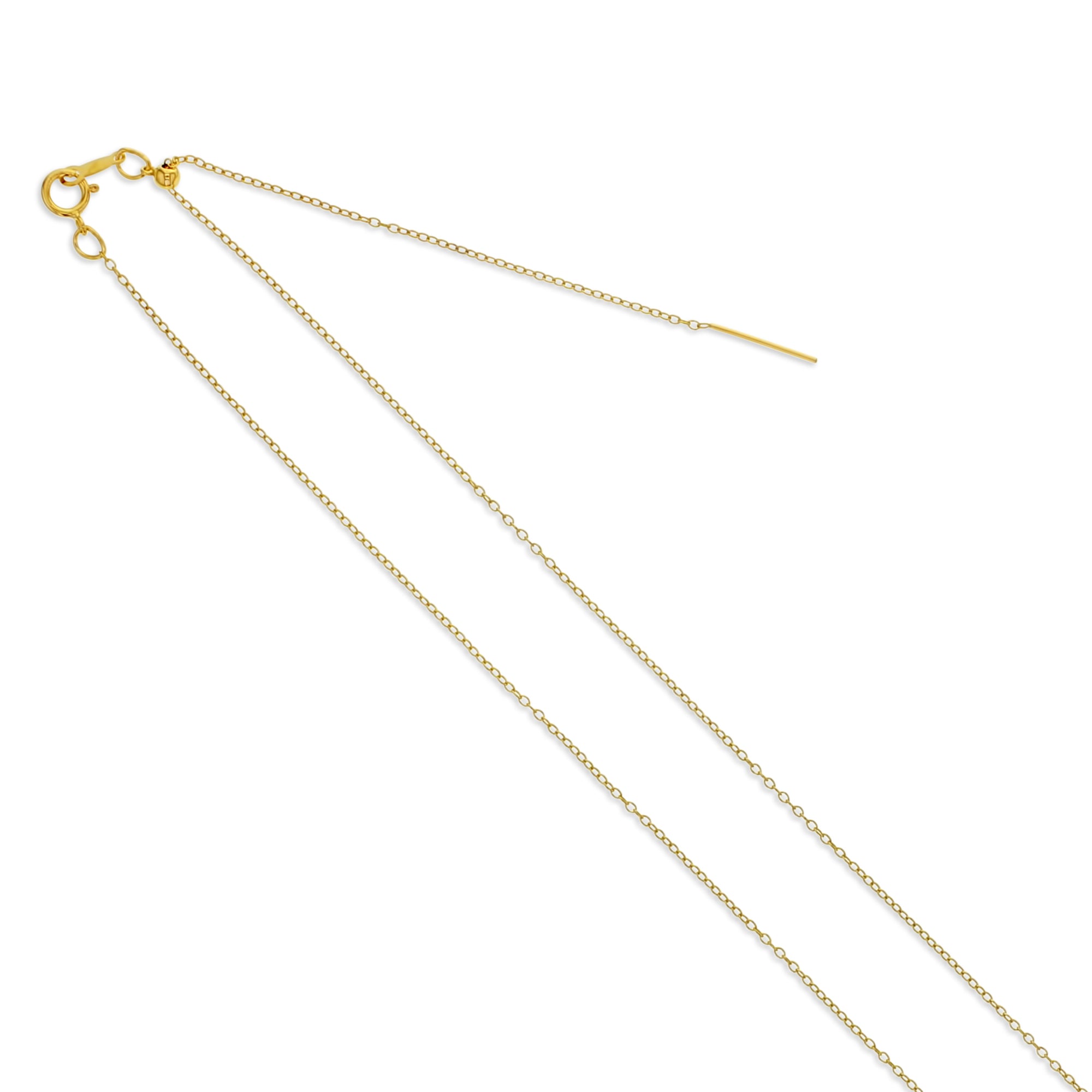 Cadena con enhebrador de cuentas en oro amarillo macizo de 14 k