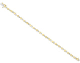 Heart Shaped Tennis Bracelet with Diamonds 1.15cttw 14k Yellow Gold