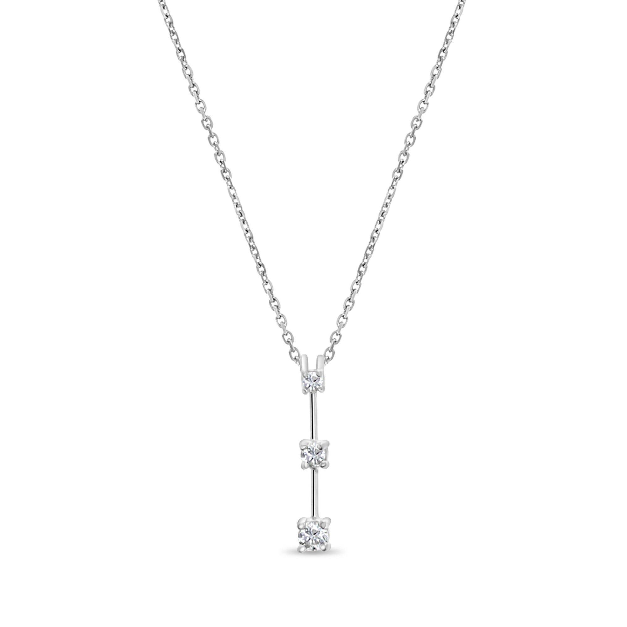 Past Present Future Diamond Necklace .21cttw