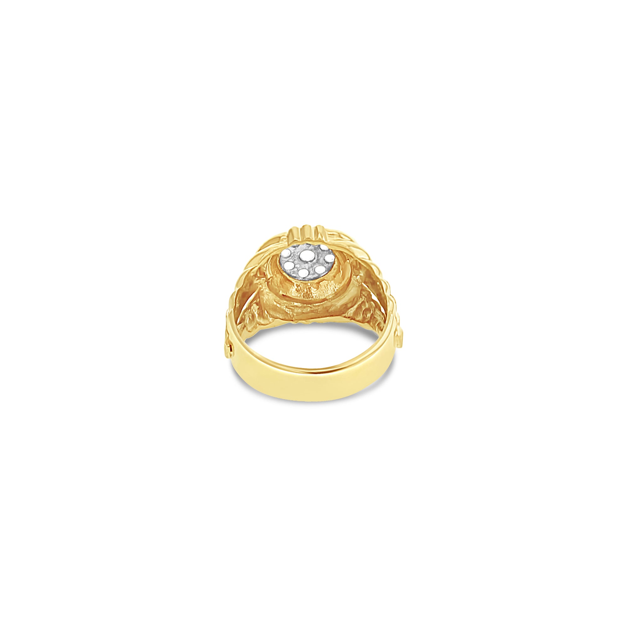 Presidential Rolex Style Cluster Ring .55cttw 14k Yellow Gold (Setting Only)