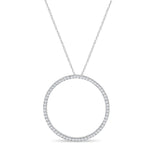 Circle of Life Diamond Necklace 1.00cttw 14k White Gold