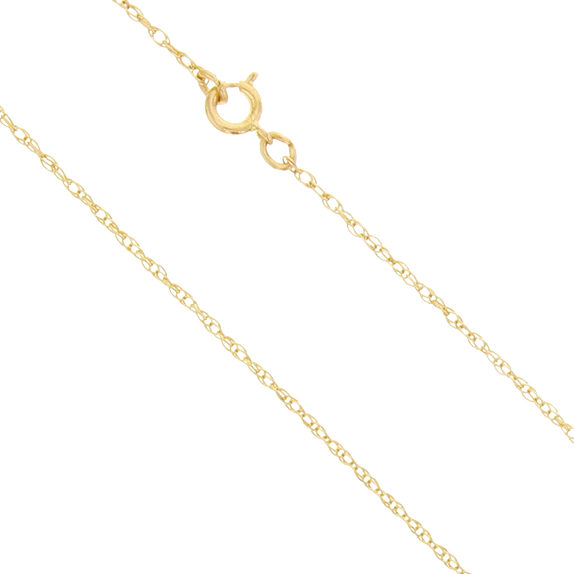 1MM 14K Gold Rope Chain Necklace Yellow Gold or White Gold