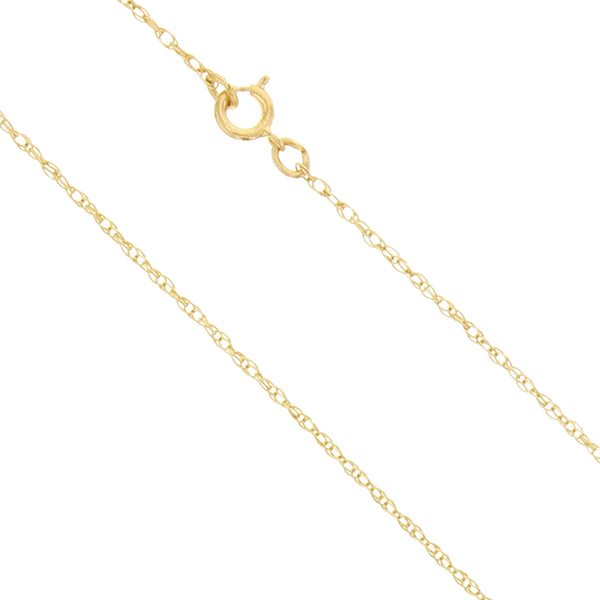 1MM 14K Gold Rope Chain Necklace Yellow Gold or White Gold